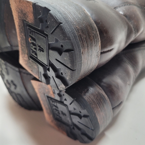 Frye Engineer Boots Mens -  Size 7 - Brown Made in Mexico - Picture 7 of 11